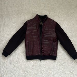 Men Winter Fur Jacket in Bordeaux